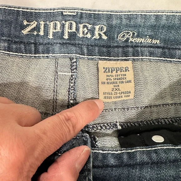 👖 Zipper Premium Low Rise Blue Jeans – Size 2XL - Picture 6 of 8